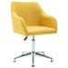 Latitude Run® Swivel Dining Chair Accent Desk Chair w/ Arms for Home Office Fabric Wood/Upholstered/Fabric in Yellow | Wayfair