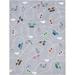 108 x 72 x 0.1 in Rug - Well Woven kids Apollo Rugs Traffic Modern Gray Area Rug | 108 H x 72 W x 0.1 D in | Wayfair W-KD-01G-6