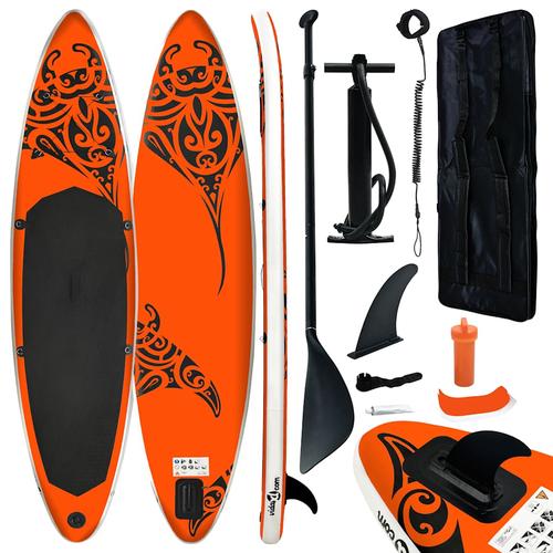 vidaXL Aufblasbares Stand Up Paddle Board Set 366x76x15 cm Orange