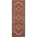 Orange Geometric Heriz Serapi Oriental Wool Runner Rug Hand-knotted - 2'6" x 7'10"