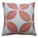 Jiti Indoor Mid-Century Modern Tiki Leaves Patterned Cotton Accent Square Throw Pillows Cushions for Sofa Chair 20 x 20