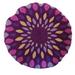 Jiti Indoor Bohemian Eclectic Round Woven Floral Patterned Circle Pillows 16 x 16