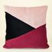 Jiti Indoor Modern Geometric Angular Velvet Decorative Accent Square Throw Pillow 20 x 20