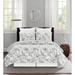 Miriam Slate Reversible Floral Full/Queen Quilt Set