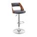 Adjustable Barstool with Open Wooden Back - 21 L X 19 W X 43 H Inches