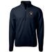 Men's Cutter & Buck Navy Milwaukee Brewers Big Tall Cascade Eco Sherpa Fleece Quarter-Zip Pullover Jacket