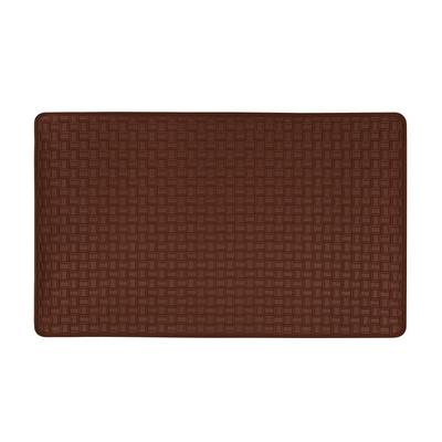 Woven Embossed Faux Leather Anti Fatigue Mat by Achim Home Décor in Lava (Size 18 X 30)