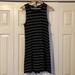 Madewell Dresses | Madewell Striped Tank Dress | Color: Black/White | Size: L