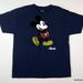 Disney Shirts | Disney Mickey T-Shirt Size Adult Xl 48 Jerry Leigh Felt Blue Euc | Color: Blue | Size: Xl