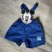 Disney Bottoms | Disney Baby Mickey Mouse Short Overalls. Adjustable Strap Lengths. Size 6/9 M. | Color: Blue | Size: 6-9mb