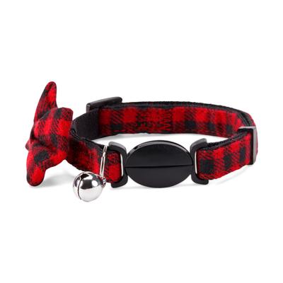 YOULY Buffalo Check Breakaway Bow Tie Cat Collar