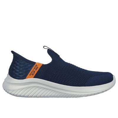 Skechers Boy's Slip-ins: Ultra Flex 3.0 - Smooth Step Sneaker | Size 5.0 | Navy Blue | Textile | Machine Washable