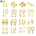 Boucles d'oreilles en argent regardé 925 pour femmes pendentif étoile kling boucles d'oreilles