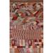 Abstract Modern Moroccan Wool Area Rug Hand-knotted Dining Room Carpet - 7'0" x 9'7"