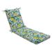 Pillow Perfect Outdoor | Indoor Lemon Tree Yellow Chaise Lounge Cushion 72.5 X 21 X 3