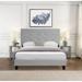 Modern Queen Size Upholstered Platform Bed Frame with pull point Tufted Headboard, Wood Slat Support, Easy Assembly