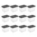 Sterilite 30 Qt Clear Plastic Stackable Storage Bin w/ Grey Latch Lid, 12 Pack - 2.8