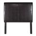 Wooden Twin Size Headboard with Faux Leather Upholstery, Brown