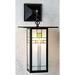 Arroyo Craftsman Franklin 1-Light Outdoor Wall Lantern Glass in Gray/Black | 15.125 H x 9 W x 11.75 D in | Wayfair FB-9LSAM-S