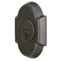Emtek #8 Single Cylinder Deadbolt For 1-3/8" To 2-1/8" Door Polished Chrome Finish Brass in Brown | 3.5 H x 9.5 W x 5 D in | Wayfair 8466US10B