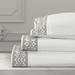 Five Queens Court Makayla 300 Damask Sheet Set 100% cotton in Gray | Wayfair 2785046QSS