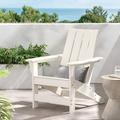 Dovecove Randolh Outdoor Adirondack Chair Plastic/Resin in White | 37 H x 30.5 W x 32.5 D in | Wayfair A8FEB29A9F544DFFA1B5E792EC406792