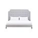 Birch Lane™ Tufted Solid Wood & Low Profile Platform Bed Upholstered/Polyester in Gray | 60.1 H x 80.375 W x 87.6 D in | Wayfair