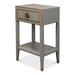 Sarreid Ltd Shagreen Gabriella 1 - Drawer Iron Nightstand Wood in Gray | 31 H x 20 W x 14 D in | Wayfair 53569-2