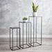 Latitude Run® 3 Piece Ambria Silver Indoor/Outdoor Metal Floor Vase Set Metal in Gray | 35.4 H x 23.6 W x 11.8 D in | Wayfair