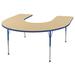Factory Direct Partners Horseshoe T-Mold Adjustable Height Activity Table w/ Standard Ball Glide Legs Laminate/Metal | 30 H in | Wayfair 10094-MPBL