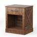 Gracie Oaks Laughter Modern Nightstand w/ Drawer & Storage Shelf Wood in Brown | 24 H x 20 W x 16 D in | Wayfair 10F874B15AFD4020BA7692B0312A53DA