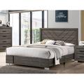 Latitude Run® Lauriccaci Wooden Platform Bed Metal in Brown/Gray | 49 H in | Wayfair 4EBE0C606DF64C2A9294C108B5B7F3E6