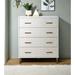 Everly Quinn 4 - Drawer Accent Chest Wood in White/Yellow | 37 H x 32 W x 16 D in | Wayfair 682A1415498D4DE8A3E41C03D9BEE286