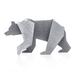 Loon Peak® Cavinder Bear Origami Geometric Sculpture Metal in Gray | 2.9 H x 5.4 W x 1 D in | Wayfair C6602DB1C57846D1B3733202BBA7E950