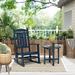 Lark Manor™ Outdoor Aiyanna Rocking Plastic Chair w/ End Table in Blue | 41.7 H x 25.2 W x 33.9 D in | Wayfair FBD98AACB21D4CDF836B5A008165C6C6