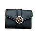 Michael Kors Bags | Michael Kors Carmen Medium Logo And Faux Leather Wallet Black | Color: Black/Gold | Size: Medium