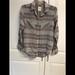 American Eagle Outfitters Tops | American Eagle Outfitters Vintage Boyfriend Flannel Shirt Sz Medium Gray Pink | Color: Gray/Pink | Size: M