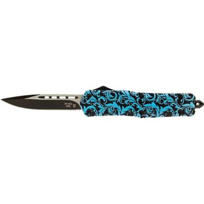 Templar Knife Gen II Maiden Teal OTF Automatic Folding Knife 3.5in D2 Drop Point Blade Black Finish Metal Alloy Handle L-MDT-33-1