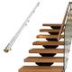 Acrylic Clear Crystal Handrail Banister, 2-20 Ft Stair Hand Rails Hallway Porch Attic Grab Bar Kits, with Metal Bracket, Load 200KG (Color : Gold Brackets, Size : 10.8ft/330cm)