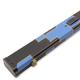 BAIZE MASTER Deluxe PATCH 2 Piece Snooker Pool Cue Case with Hard Plastic Ends - Holds 1 Centre Joint Cue (Blue and Black)
