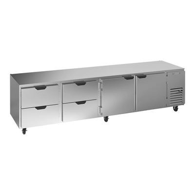 Beverage Air UCRD119A-4 119" Compact Undercounter Refrigerator with 2 Doors and 4 Drawers - 52.5 Cu.