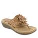 Cliffs By White Mountain Cupcake II Wedge Sandal - Womens 9.5 Tan Sandal Medium