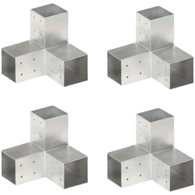 Pfostenverbinder 4 Stk. Y-Form Verzinktes Metall 81 x 81 mm vidaXL