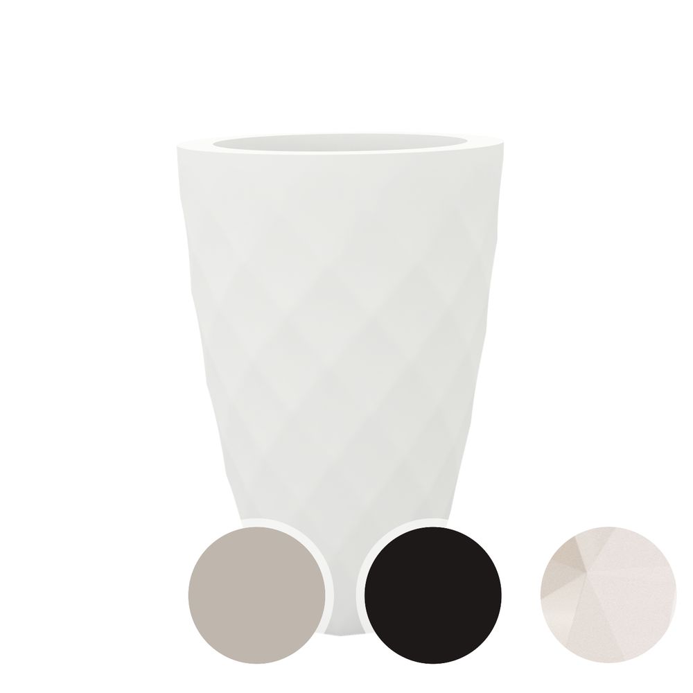 Vondom »VASO« Planter Outdoor Pflanzengefäß 18x36 cm / White / Lackiert Hochglanz Image