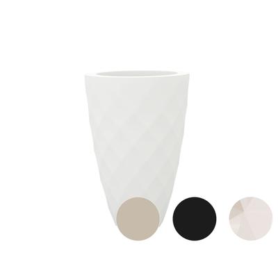 Vondom »VASO« Planter Outdoor Pflanzengefäß 65x100 cm / Ecru / Lackiert Hochglanz