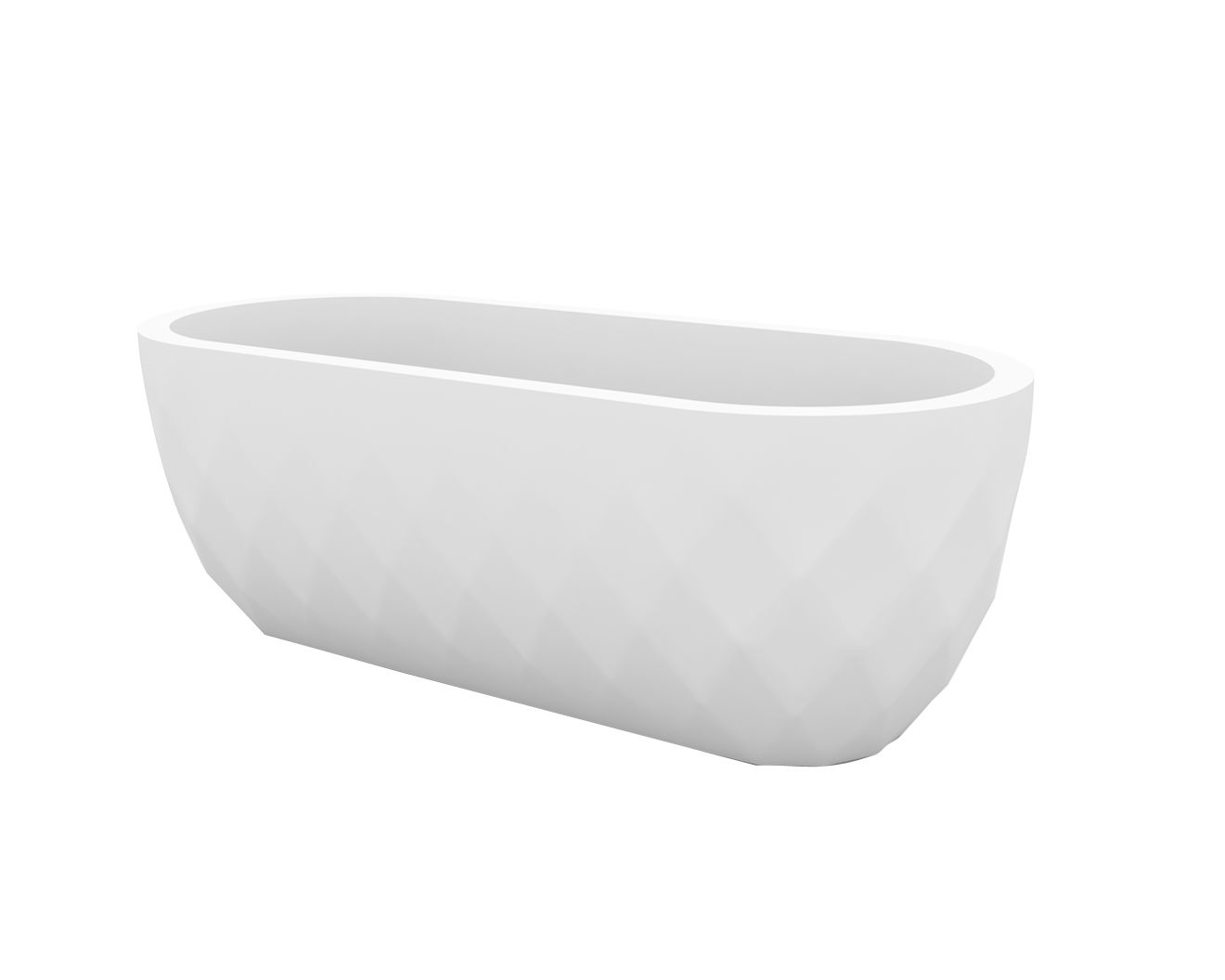 Vondom »VASO« Jardinera Outdoor Pflanzengefäß 130x55 cm / White / Lackiert Hochglanz Image