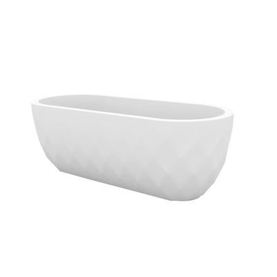 Vondom »VASO« Jardinera Outdoor Pflanzengefäß 130x55 cm / White / Lackiert Hochglanz