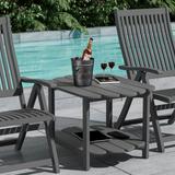 Hausfame Grey 2-Tier Outdoor Side Tables-Sturdy Adirondack End Table for Balcony Garden Pool Backyard