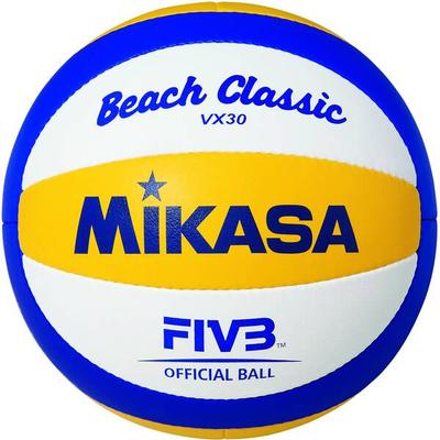 MIKASA Beachvolleyball Beach Classic VX30, Größe 5 in Blau / Gelb / Weiß