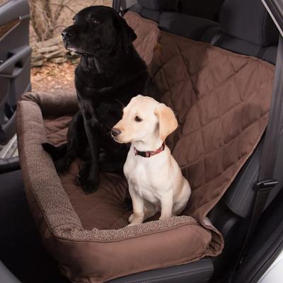 3 Dog Pet Supply Chocolate No Slip Bolster Fleece Dog Seat Protector, 44" L X 54" W X 0.5" H